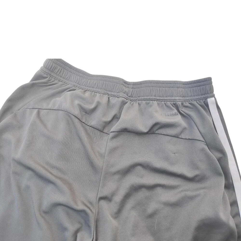 Adidas Gym/Athletic Shorts Grey with White Stripes Boy's Size Small